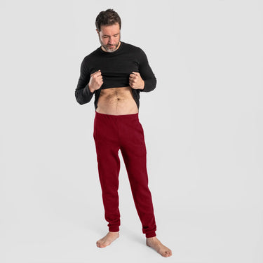 mens active sweatpants midweight color maroon