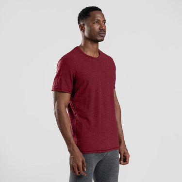mens adventure tshirt crew neck color maroon