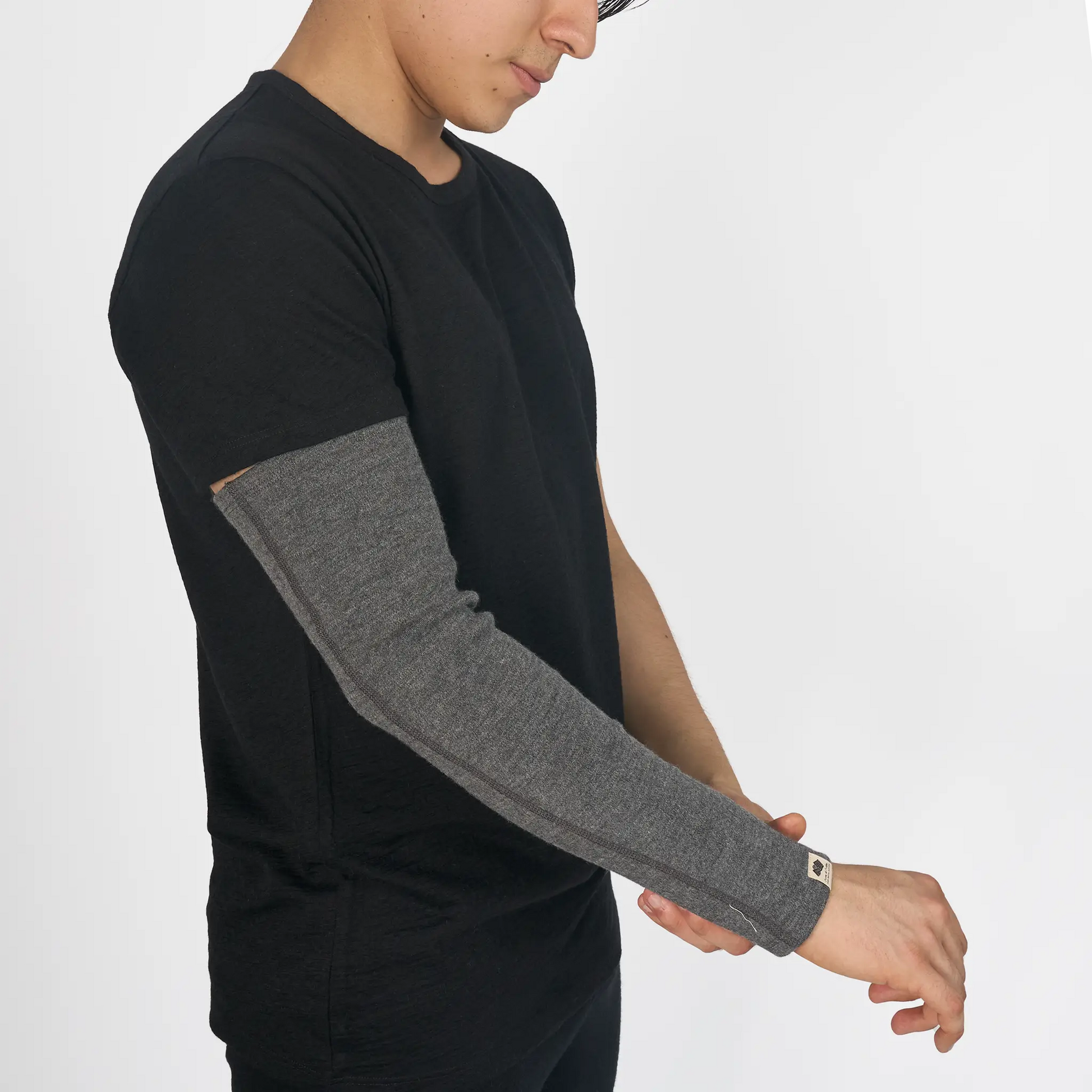 mens wool sleeve lightweight color gray