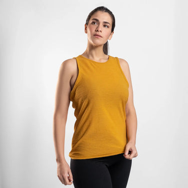 womens low impact dye running tank top ultralight color gold
