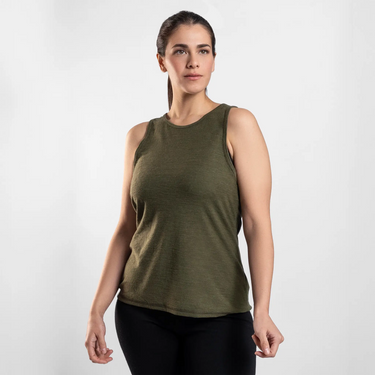 womens low impact running tank top ultralight color green