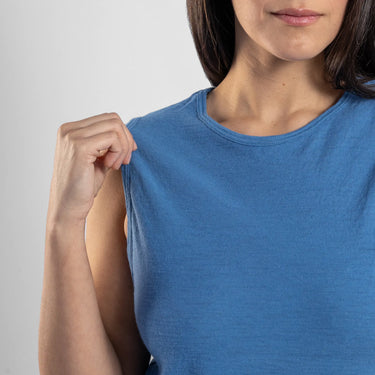 womens soft pima crop tank ultralight color baby blue