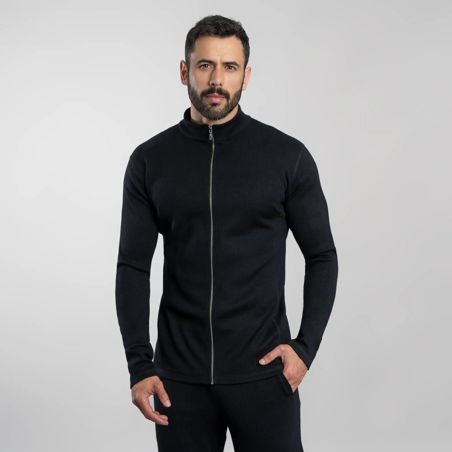 mens adventure jacket full zip color black