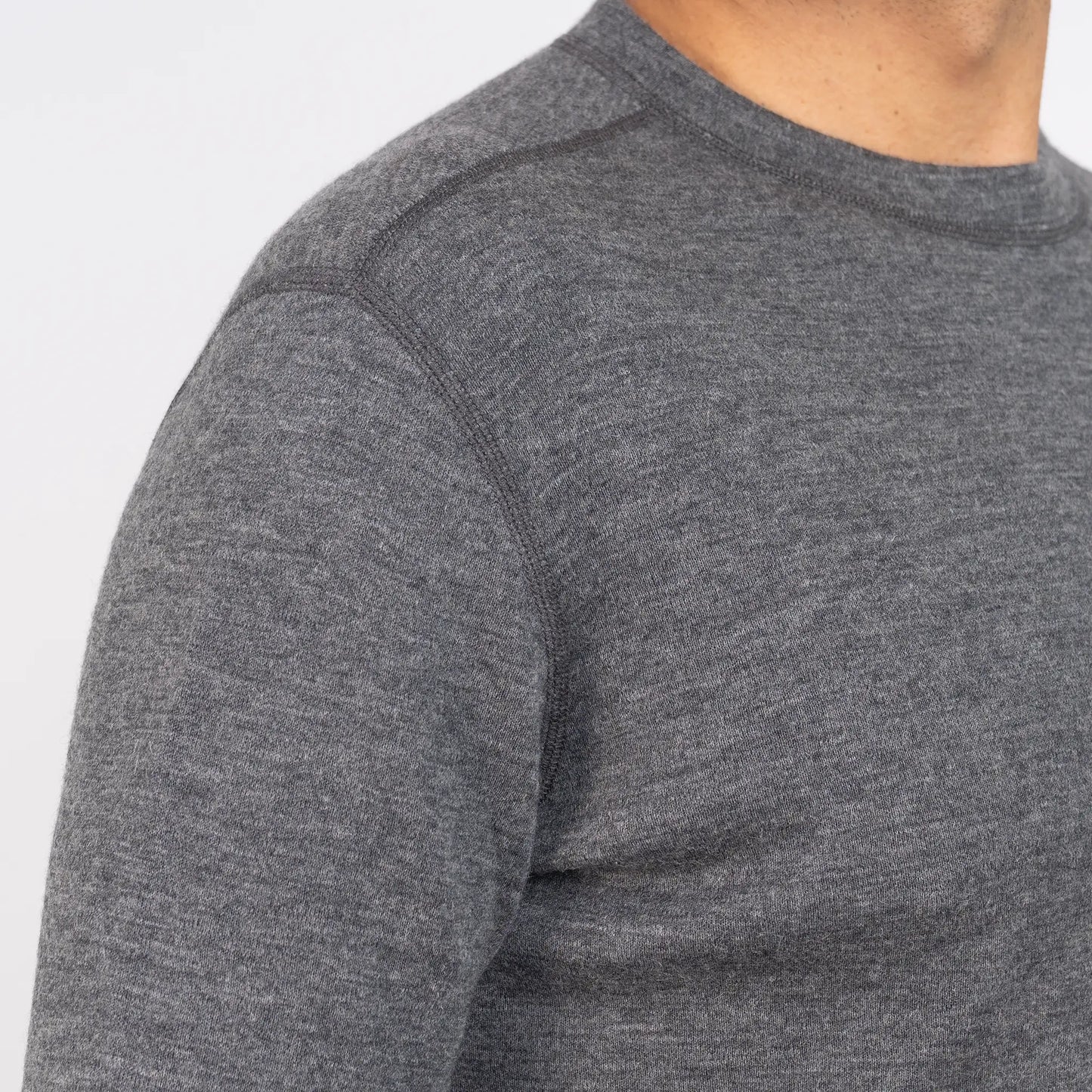 Men's Alpaca Wool Sweater: 300 Lightweight color Gray
