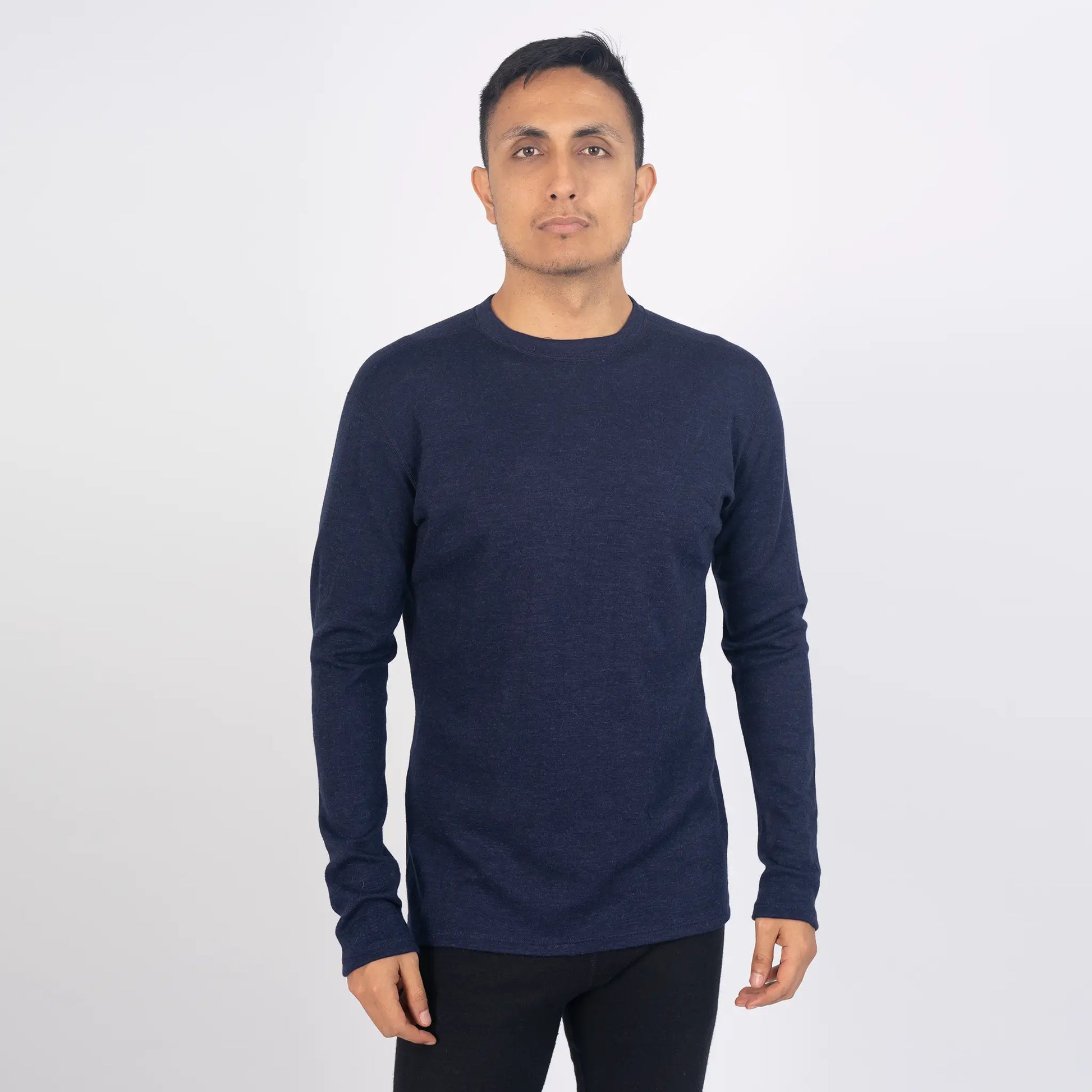 mens alpaca sweater best fleece lightweight color navy blue