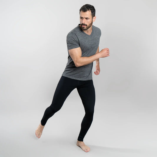 mens functional leggings lightweight color black